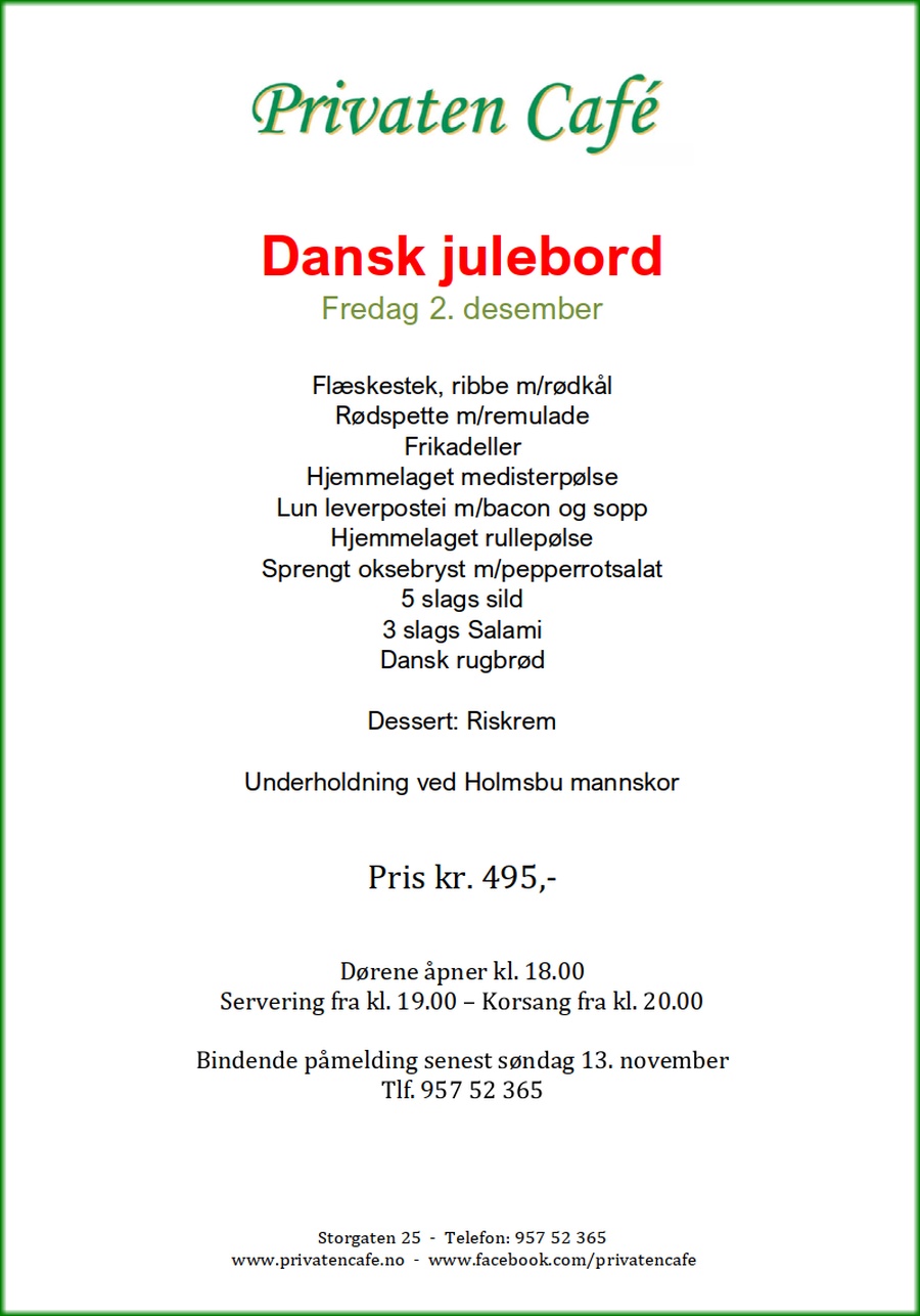 Dansk julebord - 2022